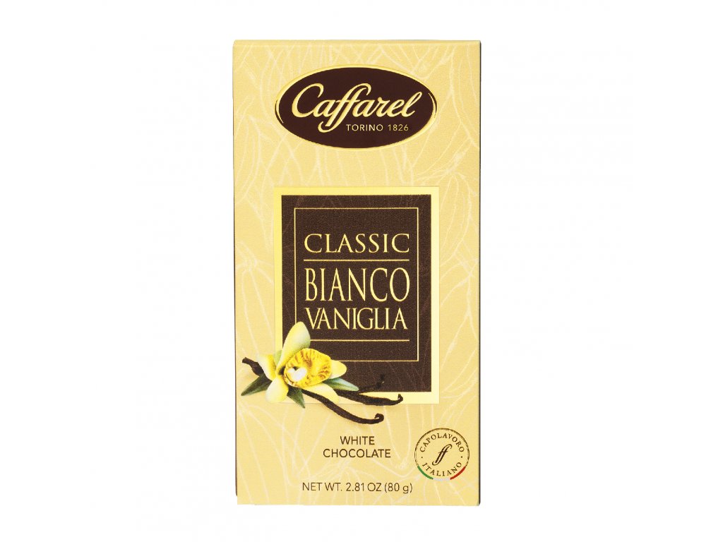 Caffarel bílá čokoláda s vanilkou 80g