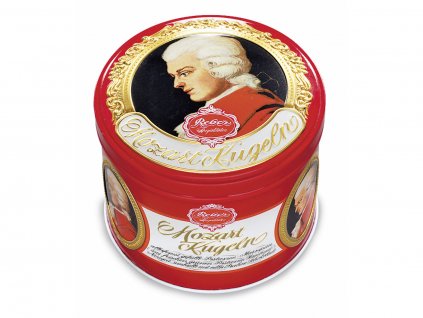 RE01 Mozartovy koule Original Barock Wolfgang v plechové krabičce Reber 300g