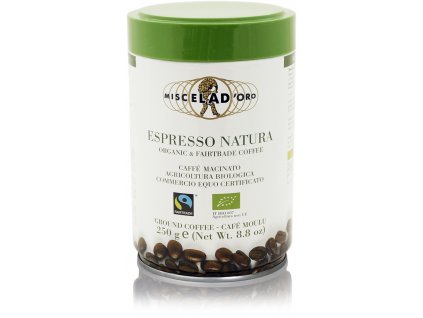 Miscela D´Oro mletá káva v plechové dóze Espresso Natura 250g