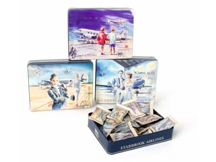 ST12 Letadýlka z mléčné čokolády v plechové dóze Starbrook Airlines 200g
