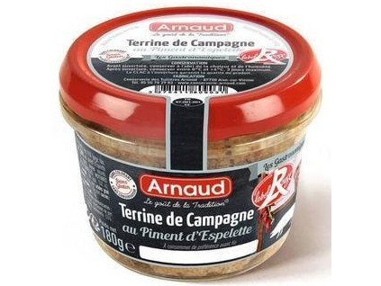 Arnaud farmářská terina s paprikou Espelette "LABEL ROUGE" 180g