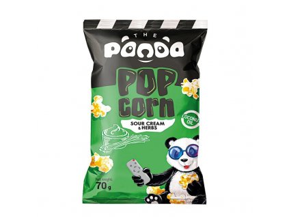 Panda popcorn s příchutí zakysané smetany a bylinek 70g