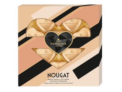 Niederegger nugátová srdíčka s mléčnou čokoládou 125g