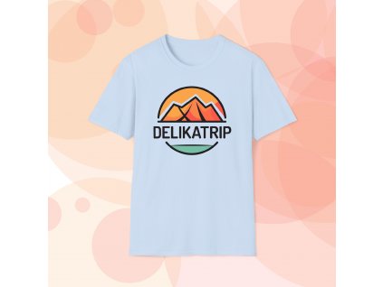 mountains delikatrip tshirt light blue