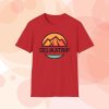 mountains delikatrip tshirt red