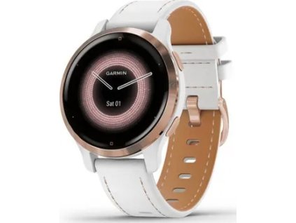 Garmin Venu 2S Rose Gold/White Leather