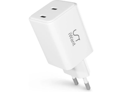 iWant 45W GaN nabíjací adaptér biely
