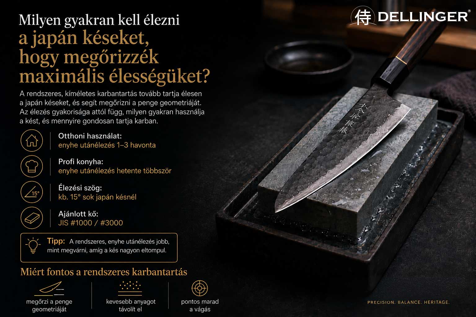 Milyen gyakran kell élesíteni a japán késeket, hogy megőrizzék maximális élességüket?