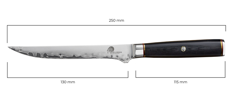 vykostovaci nůž Dellinger Okami 3 layers AUS10 rozmery