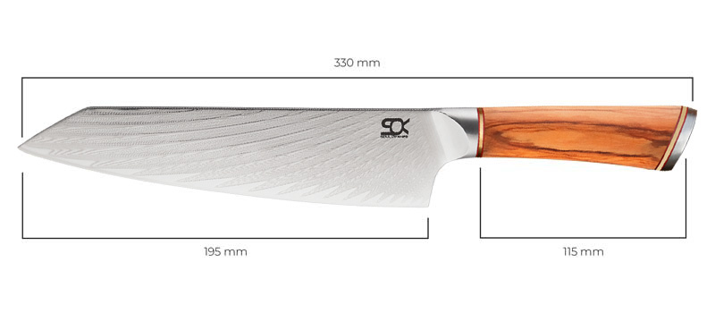 nuz Chef SOK Olive Sunshine Damascus rozmery