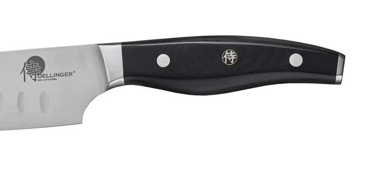 Všestranný kuchyňský nůž Santoku Dellinger German Samurai rukojeť