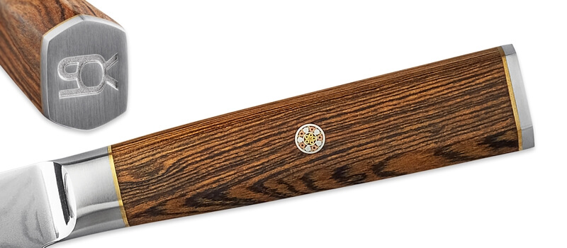 rukojeť nože Chef/Gyuto SOK Cocobolo White Damascus