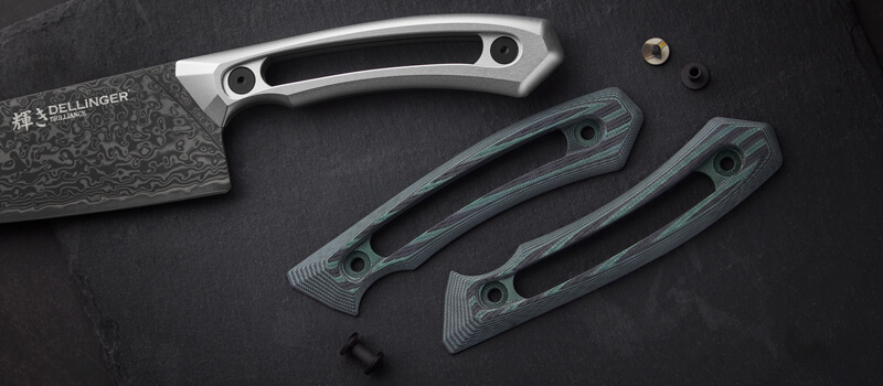 Výměnná rukojeť pro nůž Chef 205 mm černo-zelená G10