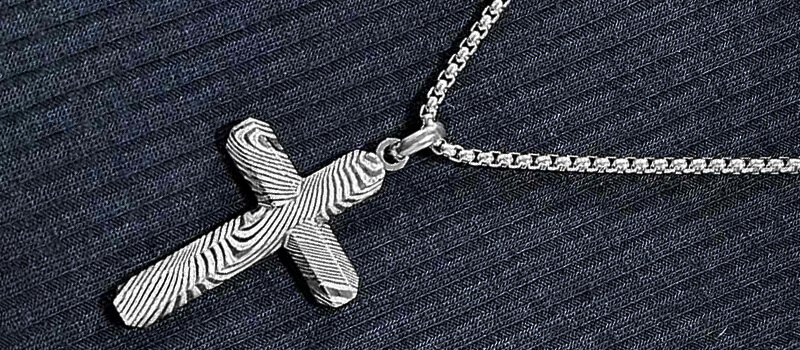 Damaškový křížek Silver Spirit Cross s řetízkem