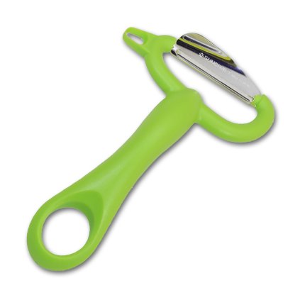 Extra ostrá škrabka Suncraft se šikmou čepelí FIT PEELER - zelená