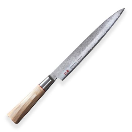 Japonský nůž Sashimi 210 mm Suncraft Senzo Twisted Octagon Damascus