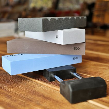 Sharpening Stone Set ADVANCED Including Leveler and Holder