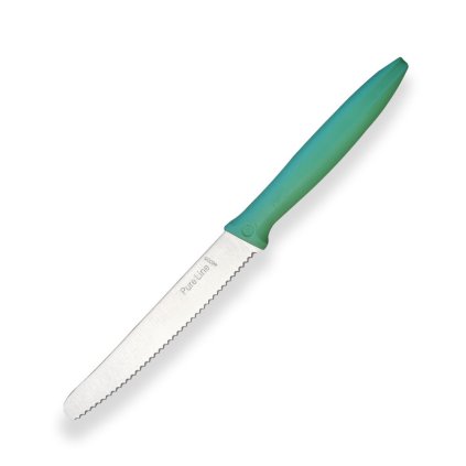 Zoubkatý kuchyňský nůž zelený 120 mm, Pirge PURELINE