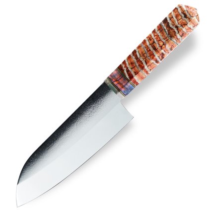 II. jakost Santoku 145mm Dellinger Mirror Wootz - Mammut Collect Nr.8
