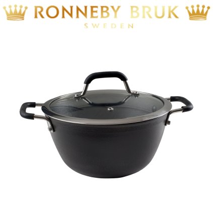 Moderní litinový hrnec 4l se skleněnou poklicí Ronneby Bruk