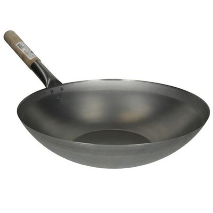 Pánev WOK ocelová 35 cm - ploché dno