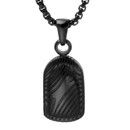Damaškový přívěšek Tonni Marra Cosanta Black Coating s řetízkem