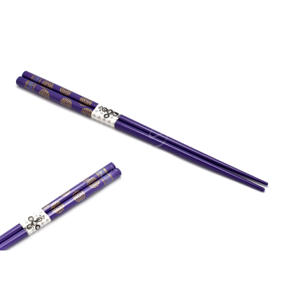 Gorudensain-Essstäbchen – 1 Paar, 22,5 cm, violett