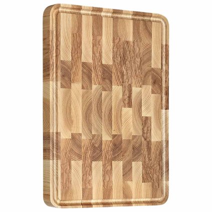 Oboustranné krájecí jasanové prkénko 350x250x25 mm frézované 1