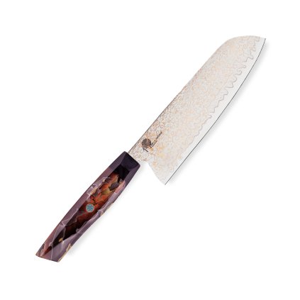 nůž Santoku 180 mm Dellinger Resin Mesh Gold Damascus