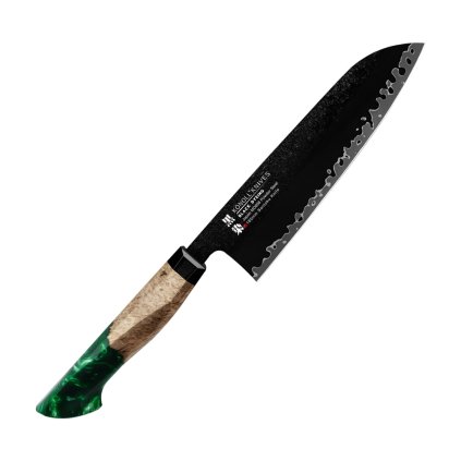 nůž Santoku MD606 3 Layers Stabilzed Wood + Resin 180 mm 1