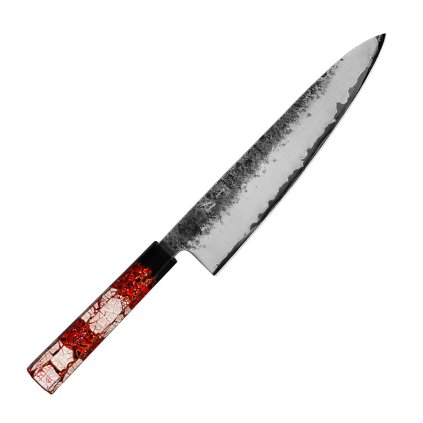 Kuchyňský nůž Chef Gyuto 210 mm Konoll Black Forging Aogami Red 1