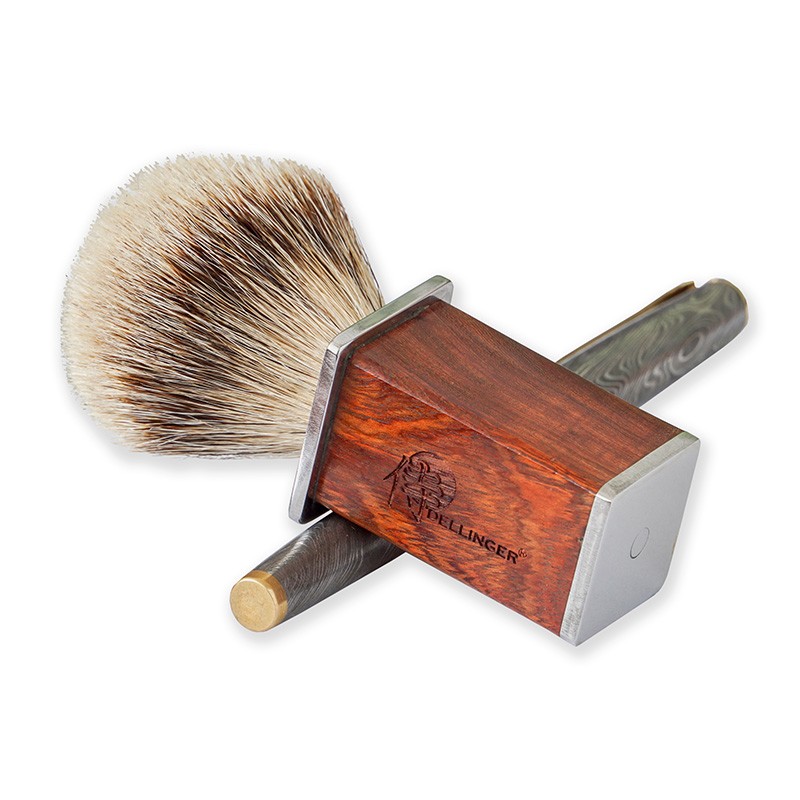 TITAN - Established 1918 Štětka na holení Dellinger Silvertip Badger Mahagony