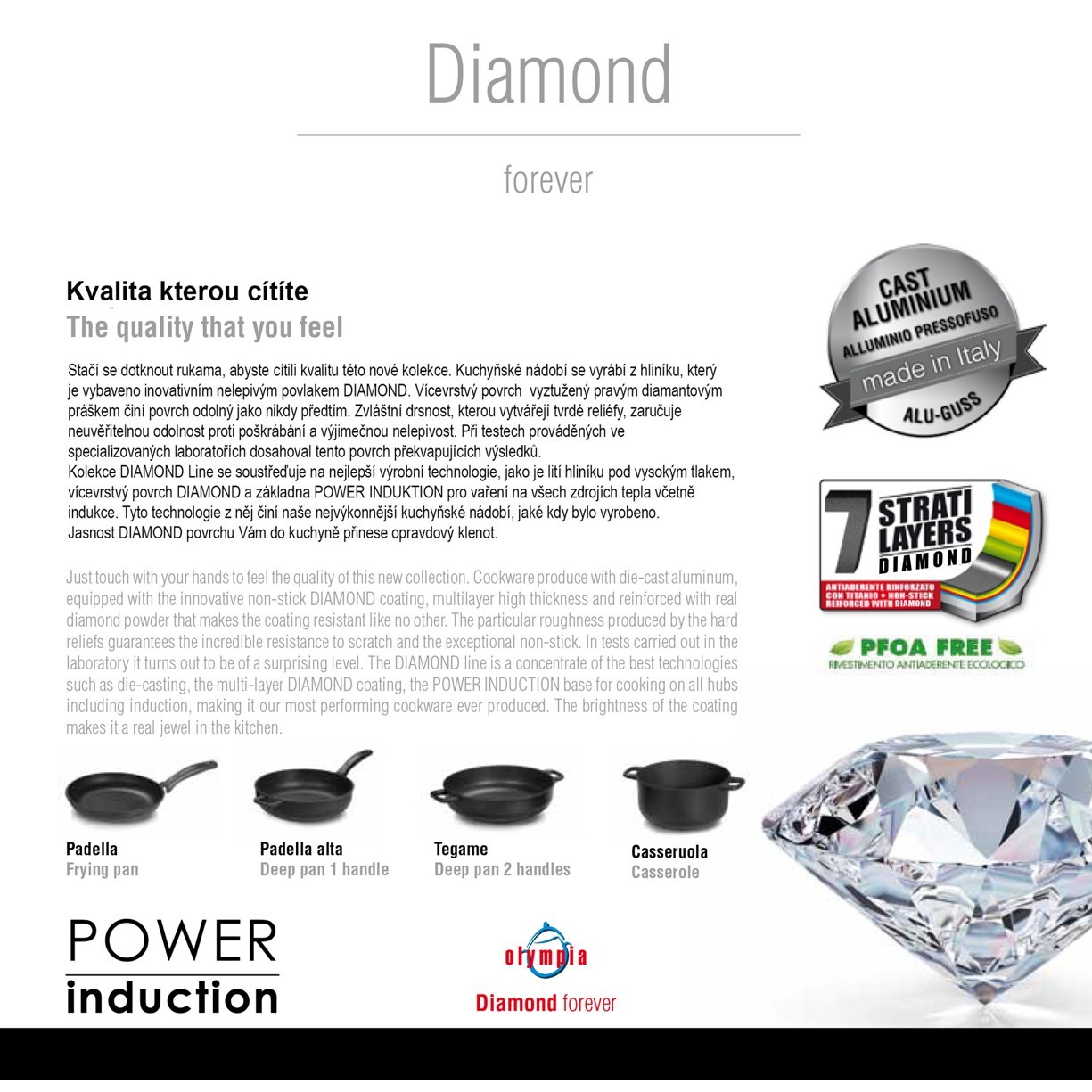 hrnec DIAMOND Line INDUCTION Ø 24 cm z litého hliníku