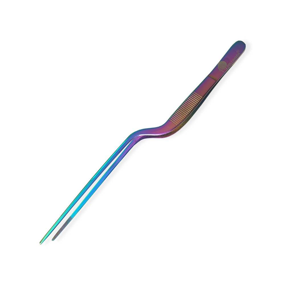Zahnutá multifunkční pinzeta pro kuchaře Dellinger Titan 210 mm