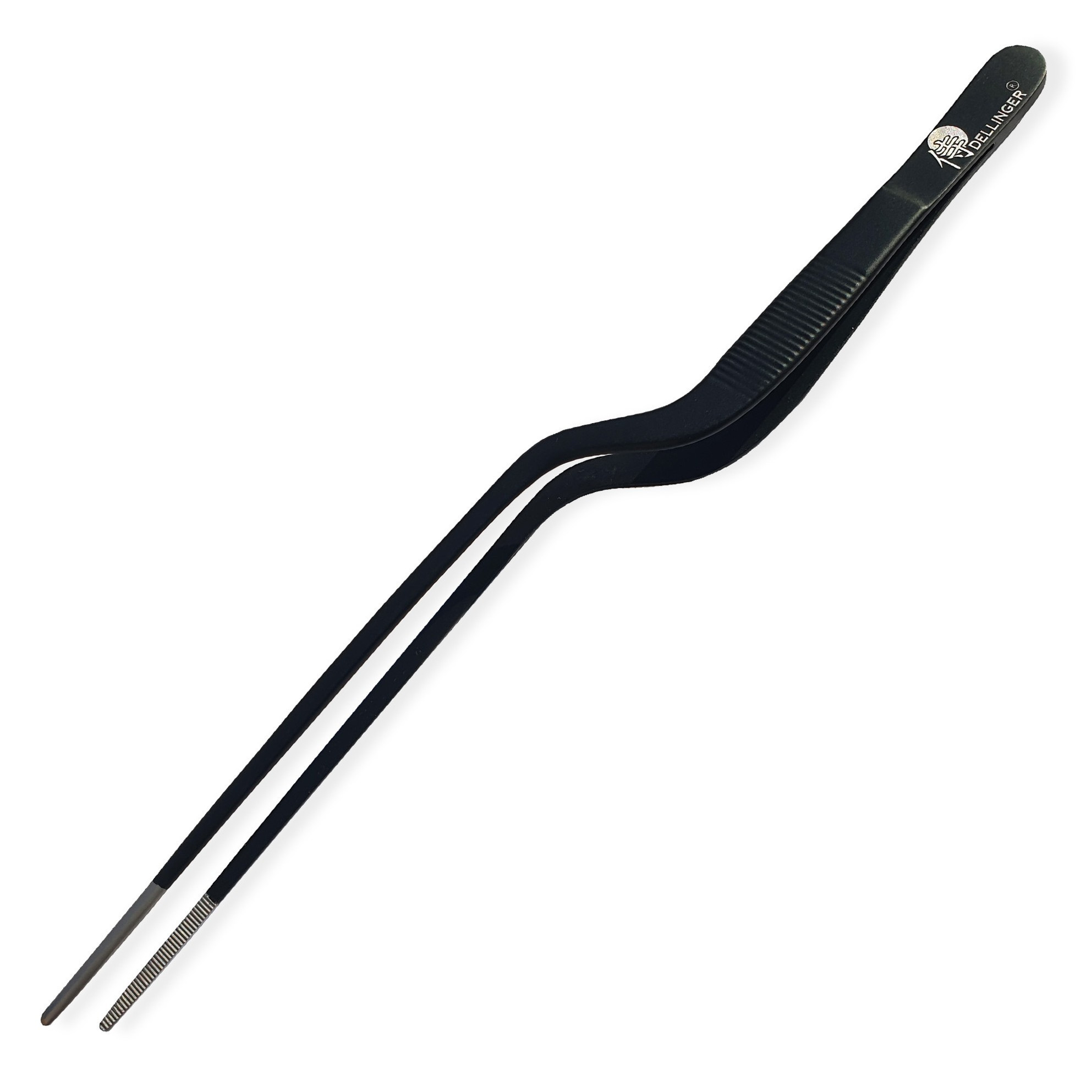 Multifunkční zahnutá pinzeta pro kuchaře Dellinger Black 300 mm