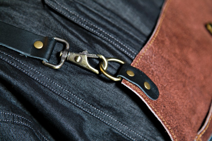 kožená zástěra Dellinger SOFT LEATHER BBQ - Brown Vintage Look