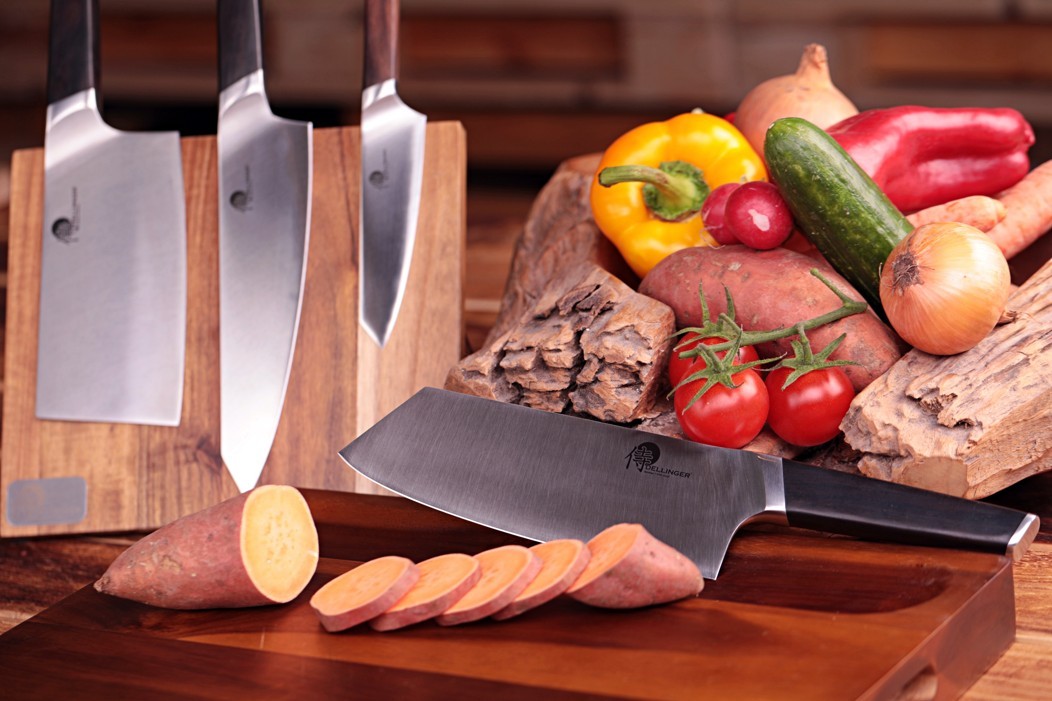 Nakiri 7,8" (199mm) Dellinger CUBE Ebony Wood