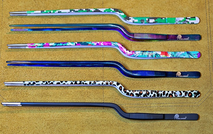 multifunkční zahnutá pinzeta pro kuchaře Dellinger Leopard 300 mm