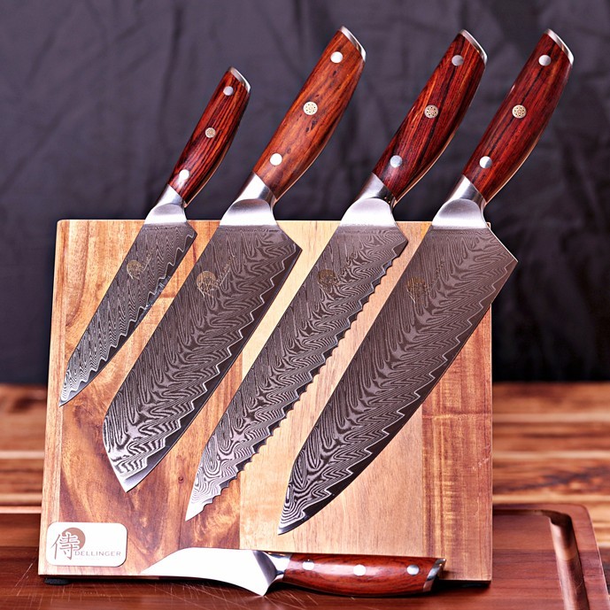 nůž Utility 5" (130mm) Dellinger Rose-Wood Damascus