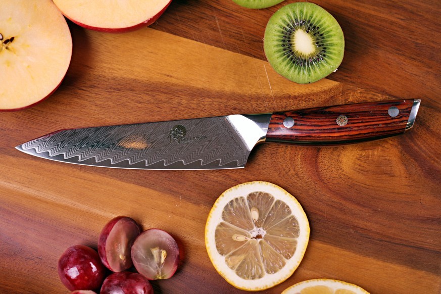 nůž Utility 5" (130mm) Dellinger Rose-Wood Damascus