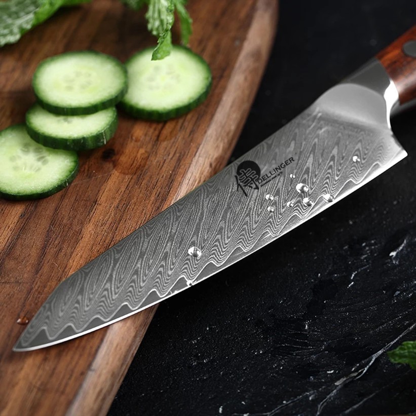 nůž Utility 5" (130mm) Dellinger Rose-Wood Damascus