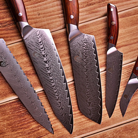 nůž Utility 5" (130mm) Dellinger Rose-Wood Damascus