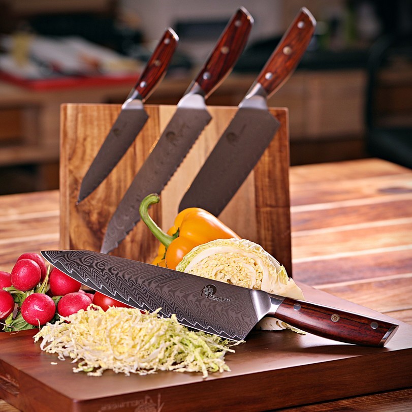 Gyuto / Chef Kiritsuke 8,5" (215mm) Dellinger Rose-Wood Damascus
