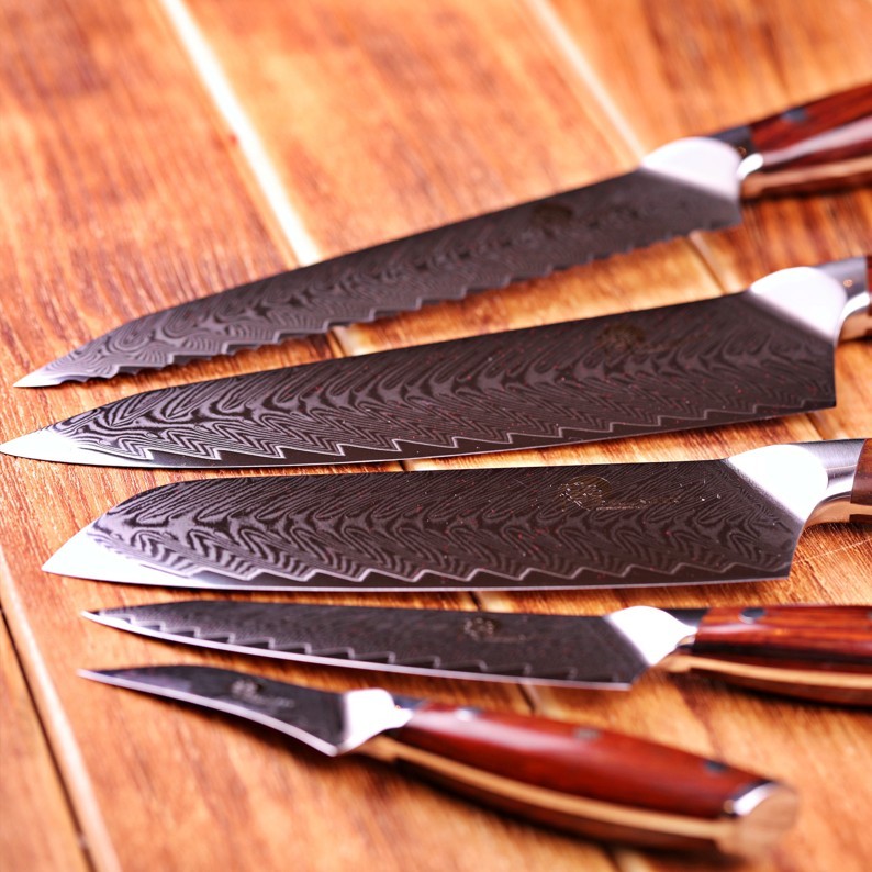 nůž na chléb Bread 8,5" (210mm) Dellinger Rose-Wood Damascus