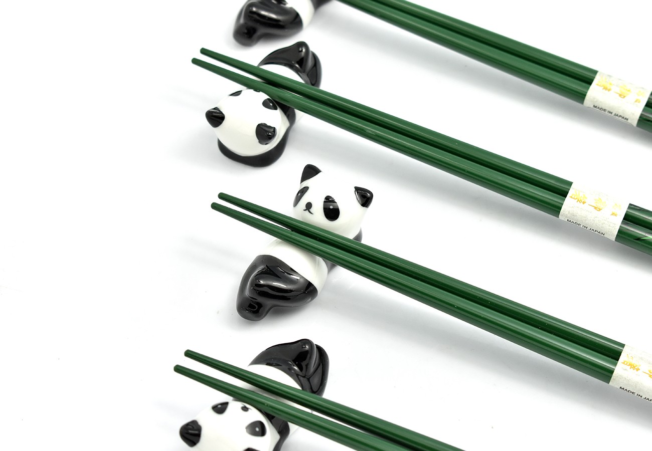 Jídelní hůlky Panda s podstavcem