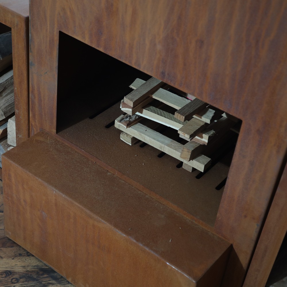 venkovní ohniště Dellinger Smoke&Fire Corten Quadro