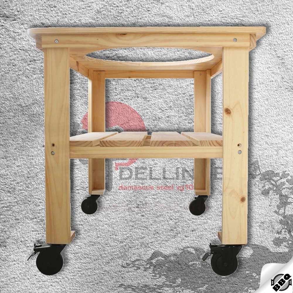 dřevěný borovicový stůl pro keramický gril kamado 23,5" - Dellinger Smoke&Fire dřevěný borovicový stůl pro keramický gril kamado 23,5" - Dellinger Smoke&Fire