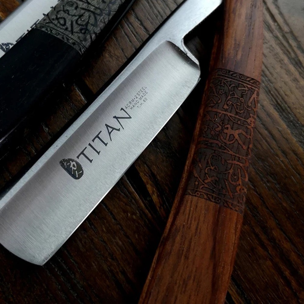 TITAN - Established 1918 Břitva na holení 13/16" TITAN 1918 Mahagony ACRM-2