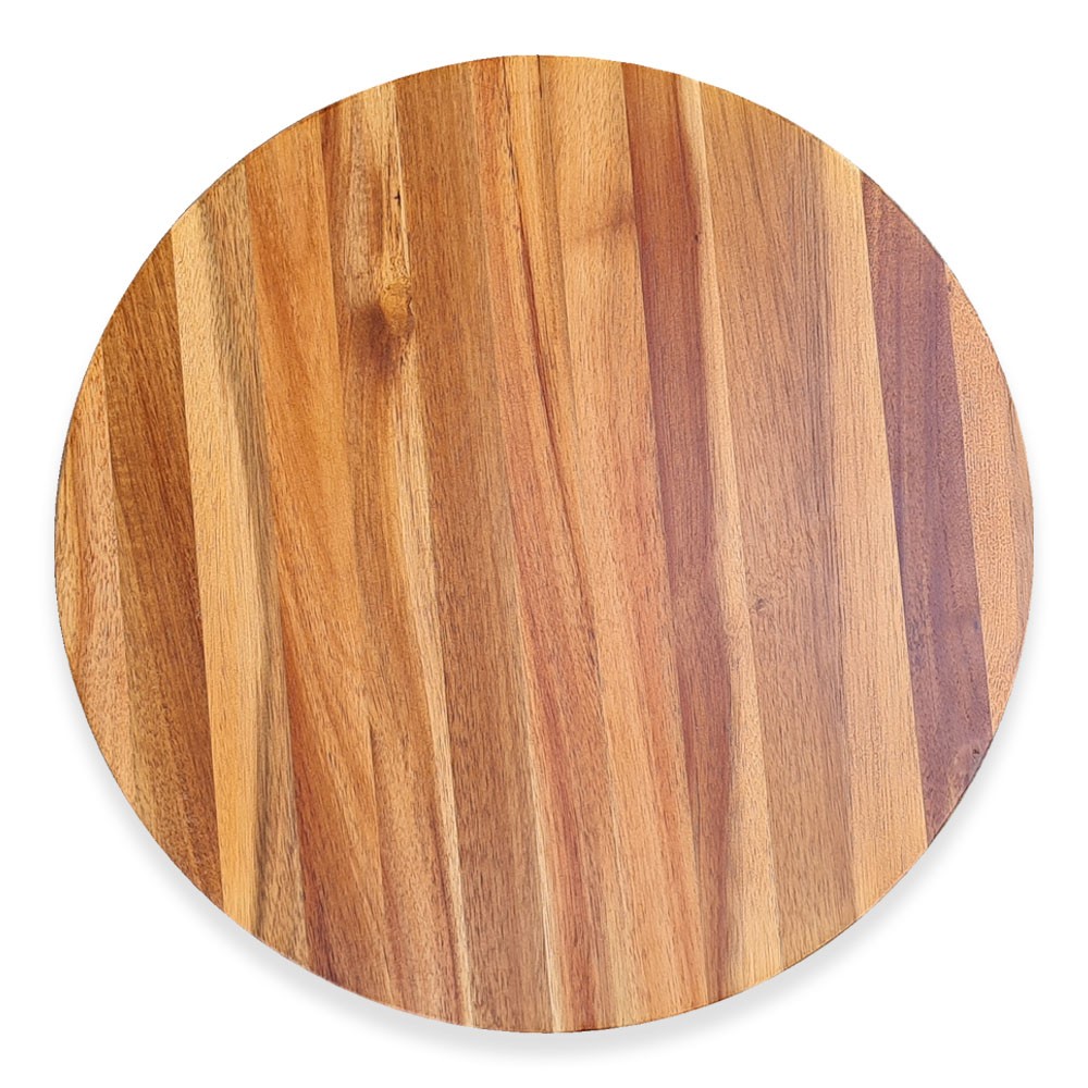 dranžírovací kulaté / krájecí akáciové prkénko / deska 380x30 mm