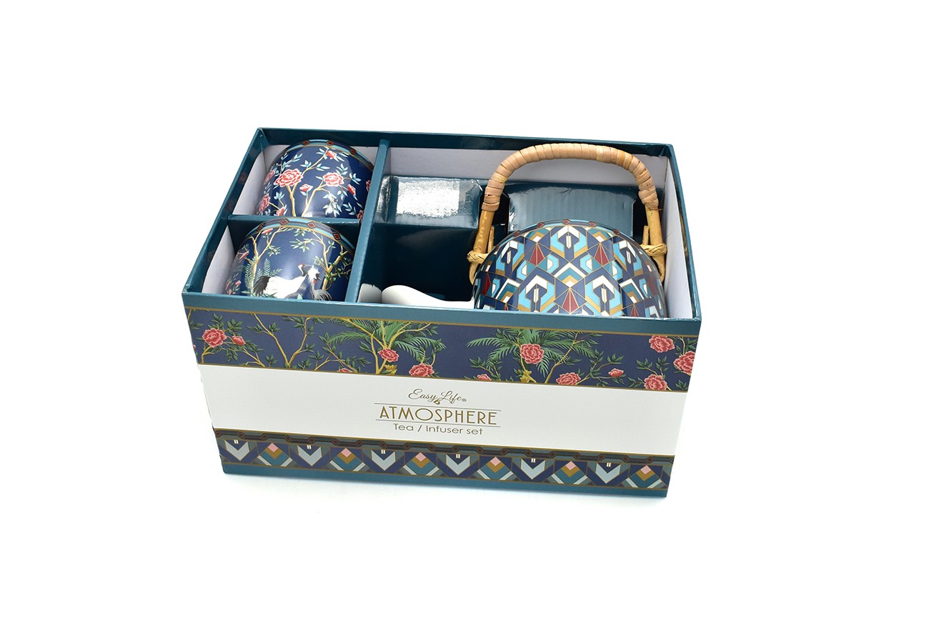 konvička Mandalay na čaj 600 ml + 2 šálky